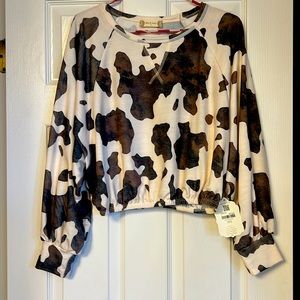 Cow print very light sweatshirt